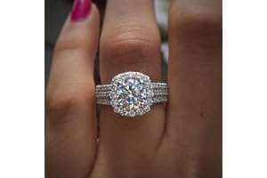 Mnyixsi 925 Sterling Silver Engagement Rings Wedding Bands for Women Solitaire Wedding Bands Engagement Promise Rings with 18