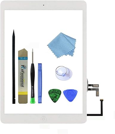 Zentop For White Ipad Air 1st Generation Touch Screen Digitizer Glass Replacement Modle A1474 A1475 A1476 With Home Button Camera Holder Preinstalled Adhesive Tool Kit Amazon Com