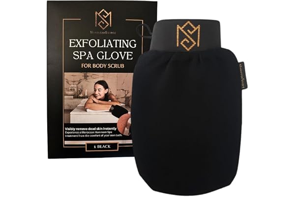 Exfoliating Glove Mitt Body Scrubber - For Dead Skin Scrubbing and Deep Pore Cleansing - Dead skin remover Shower Glove - Pac