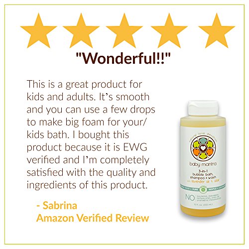 image for Baby Mantra 3-in-1 Bubble Bath, Shampoo and Body Wash made with Natura