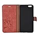 CORNMI Design for iPhone 6 plus Case, Premium Vintage Flip Wallet Leather Magnetic Closure Cover Skin for iPhone 6 plus and 6S plus 5.5 inch with Card Slots, Cash Compartment and Wrist Strap(Wine Red)