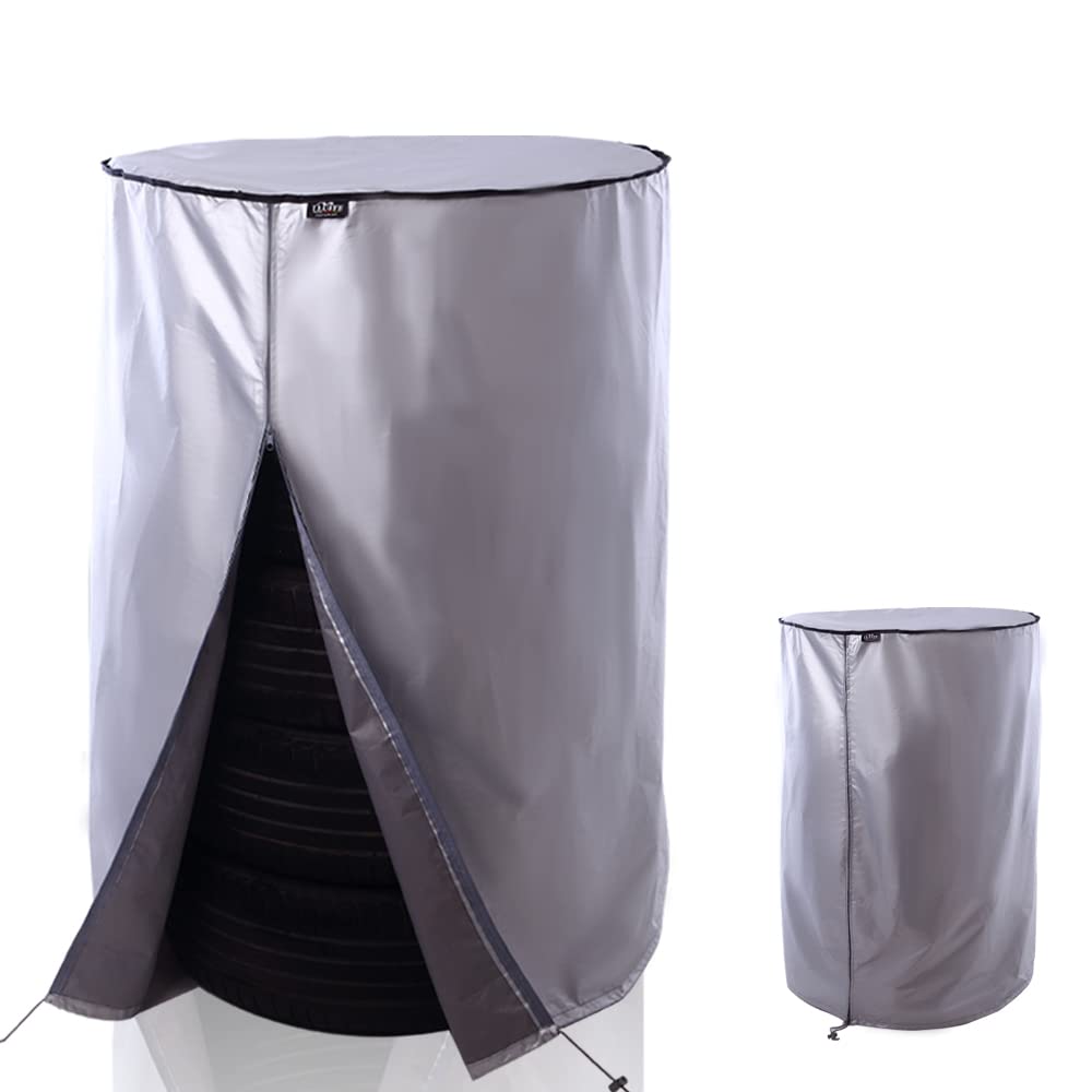 Tire Storage Covers&Tyre Storage Bag Large TireHide Seasonal Tire Outdoor Tire Covers Waterproof Dust-Proof (Ø80cm x H117cm)