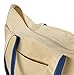 Handy Laundry Canvas Tote Beach Bag - Large Bags with Shoulder Straps, Strong Enough to Carry Beach Gear and Wet Towels. Front Pocket, Zippered Top Closure. (Royal Blue)