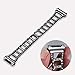 bayite for Fitbit Ionic, Replacement Metal Bracelet Adjustable Fitbit Ionic Bands Black with Rhinestone