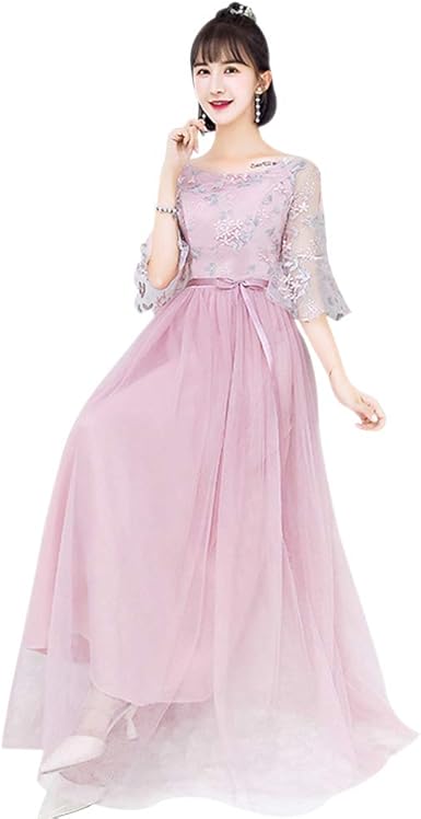 Kindoyo Robe Longue Pour Femme Robe De Soiree En Mousseline Fete