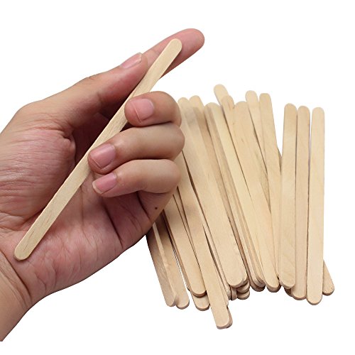 SelfTek 100Pcs Wooden Wax Applicator Spatulas Sticks Hair Removal Stick