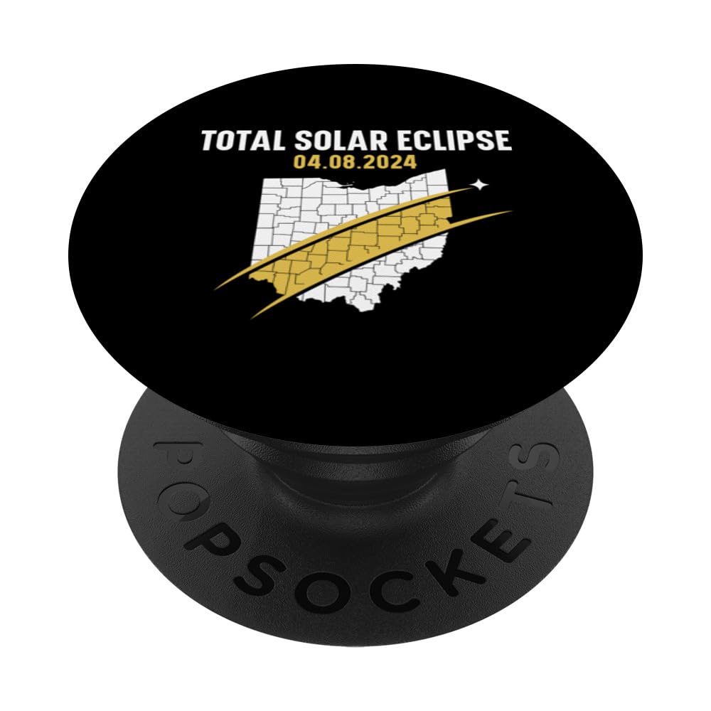 Ohio 2024 Total Solar Eclipse Tee PopSockets Swappable PopGrip