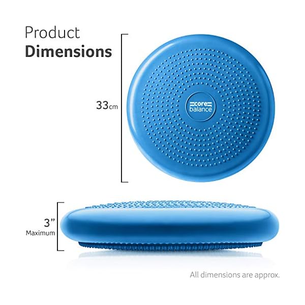 Core-Balance-Cushion-Physio-Wobble-Cushion-For-Chair-Inflatable-Stability-Trainer-Sensory-Cushion-ADHD-Rehabilitation-Kids-Adults-33cm Core Balance Wobble Cushion Physio, Air Stability Cushion, Inflatable Core Trainer, Sensory Cushion for Chair, Pump…