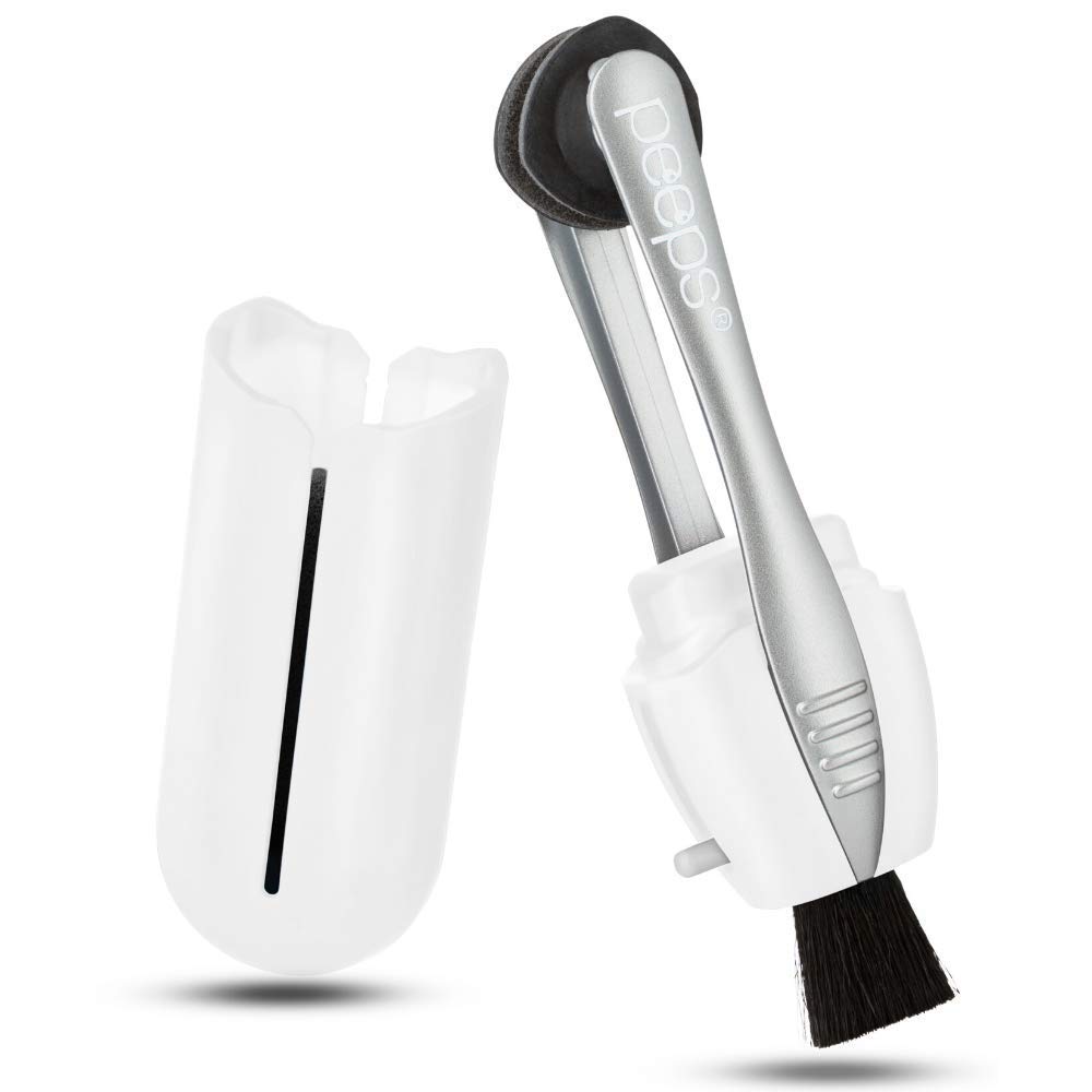 Peeps Eyeglass Cleaner - Carbon Lens Cleaning Tool for Glasses, Spectacles, Sunglasses, Reading Glasses - No Wipes or Cloth (White)