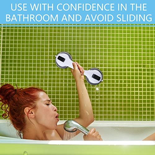 image for Suction Grab Bar, CHARMINER 12 Inches Shower Handle Bar, Bathroom Bala