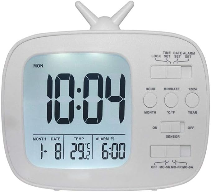 Kuku Desk Clock Children Alarm Clock LCD Electronic Clock