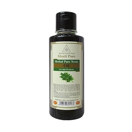 Khadi Pure Herbal Neem Oil Hair Oil, 210 ml