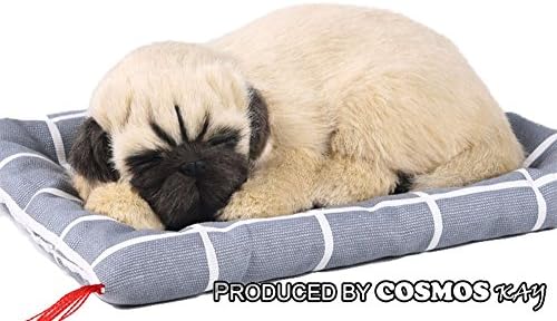 Lifelike Stuffed Animal, Sleeping Puppy Kitty plush with Sound, Function of Air purification, Dehumidification, Deodorization Sleeping dog Sleeping cat (Pug)