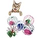 Cat toys,NNDA CO 2Pcs Funny Pet Cat Lovely Kitten Gift Interactive Play Toys With Fake Mouse Ball, 6.2 cm/ 2.44