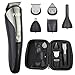 FARI Beard Trimmer Kit for Men, Cordless Mustache Trimmer Hair Trimmer Body Grommer Clippers, EVA Hard Travel Case Included