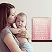 Baby Nursery Art Chalkboard Typography Print in Soft Pink, Perfect Christening, Baptism or New Baby Gift, 8x10