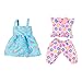 TOYYSB 4pcs Doll Clothes and 4pcs Shoes fits 14 inch 14.5 Inch Doll American Girl Wellie Wishers Willa Dolls
