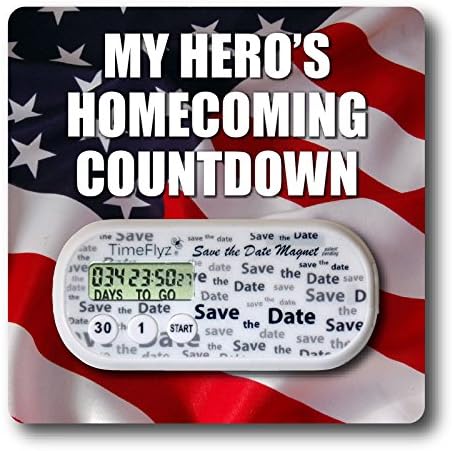 Hero Homecoming Countdown Timer on U.S. Flag Card - 4 pack