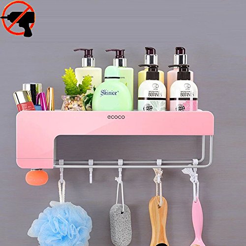 Adhesive Bathroom Shelf Organizer Shower Caddy Floating Wall