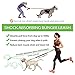 Hands Free Dog Leash for Running Walking Jogging Training Hiking, Retractable Bungee Dog Running Waist Leash for Medium to Large Dogs, Adjustable Waist Belt with Pack, Reflective Stitches, Dual Handle