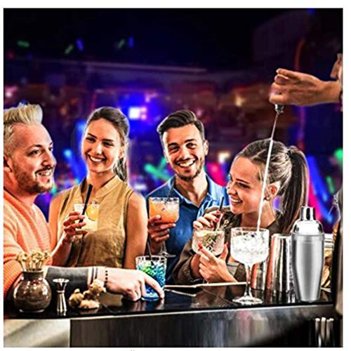 YHWD Cocktailshaker 10 Teiliges Cocktail Bar Set Edelstahl mit Acrylständer,Bartending Kit Barkeeper Werkzeuge Boston… – Bild 6