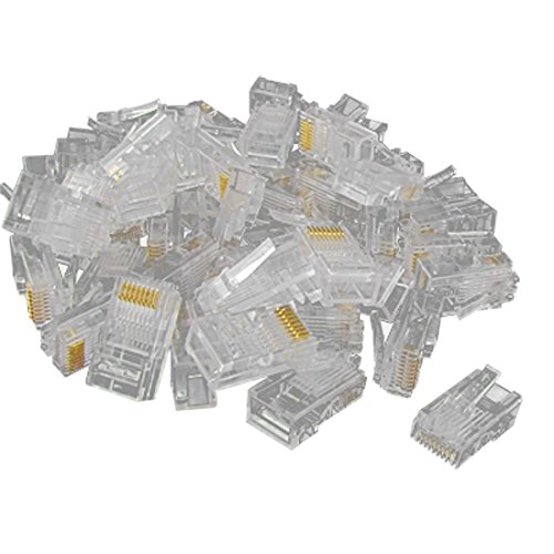 50pcs cat6, cat5e crimp connectors plug 8p8c