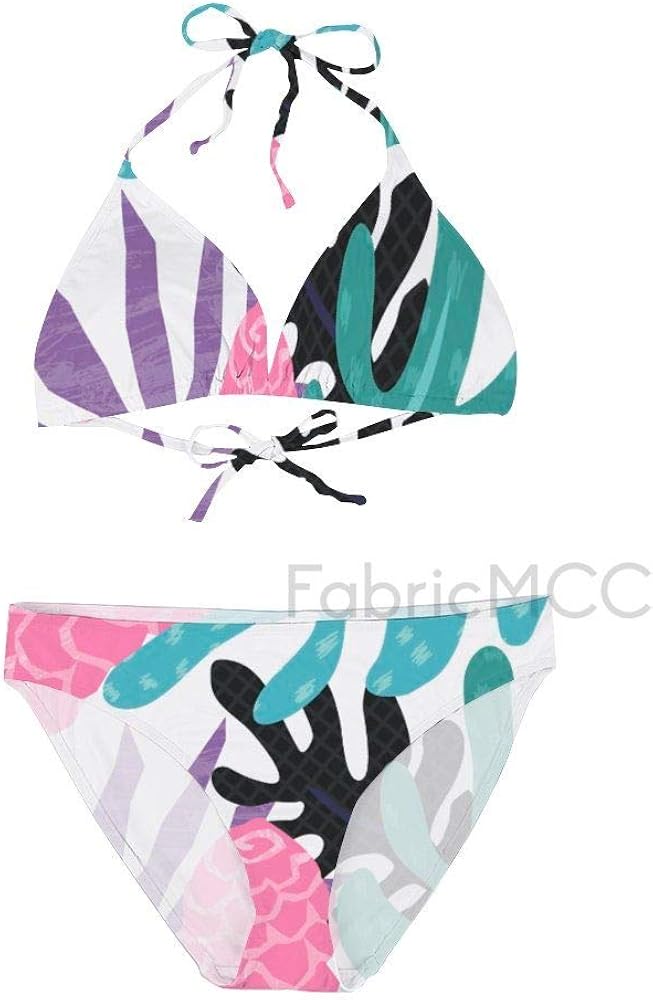 Women's 2 Pieces Bikini Swimsuit, Tropicalplants Sexy Bikini Set