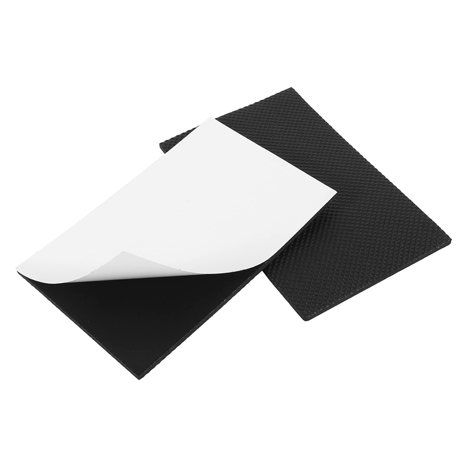 2Pcs Rubber Feet Pads Non-slip Self Adhesive Floor Protectors Furniture Sofa Table Chair Rubber Feet Pads Black (Rectangle)