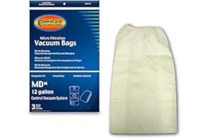 EnviroCare Replacement Micro Filtration Vacuum Cleaner Dust Bags for Modern Day 12 Gallon Central Vacuums 3 Pack