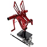 Motorcycle Rearsets Rear Foot Pegs CNC Rear set Footrests Fully Adjustable Rear Foot Boards Fit for HONDA CBR500R 400R CB500F 400F 2013 2014 2015 Red