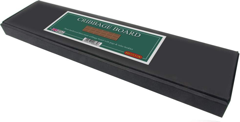 Brimtoy British Made 30cm Solid Hardwood 3 Track Continuous Cribbage Board with Storage for Pegs - Image 4