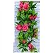 LQZ(TM) Artificial Rose Silk Flower Green Leaf Vine Garland Home Wall Party Decor Wedding Decal(Hot Pink