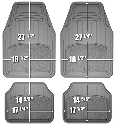 Armor All 78891 4-Piece Grey All Season Carpet & Rubber Floor Mat