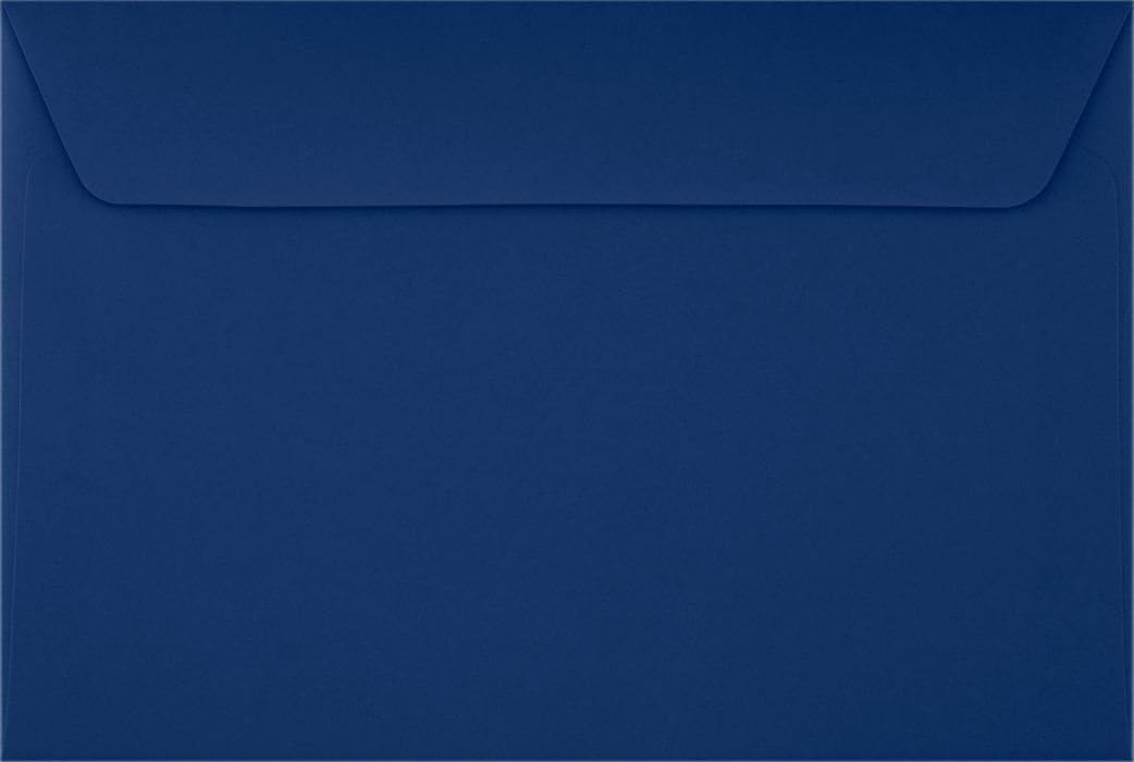 6 x 9 Booklet Envelopes in 80 lb. Navy for Mailing a Business Letter, Catalog, Financial Document, Magazine, Pamphlet, 50 Pack (Blue) : Office Products