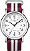 Timex Unisex T2N746 Weekender Slip Thru Red, White & Blue Stripe Nylon Strap Watch