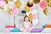 PAXCOO Pink and Gold Tissue Pom Poms Lanterns and Party Balloons for Baby Shower Party Decorations