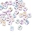 Pandahall 50g/250pcs Mixed Color Acrylic A-Z English Letter Alphabet Cube Beads DIY Word Message Bracelet Spacer Charm Jewelry Makings 6x6mm