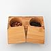 Bamboo Salt & Pepper Box - 100% Natural Wood by Simply Natural Bliss that is Environmentally Friendly - 2 Pot Box for Salt or Spices