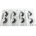 4Box/Lot 3D Real Mink False Eyelashes LASGOOS Siberian Luxurious Fluffy Messy Cross Long 4 Pairs Different Light Weight Fake Eye Lashes Makeup Set (E4set01)