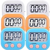 6 Pack Digital Kitchen Timer Magnetic Countdown Up Minute Second Timer (6)