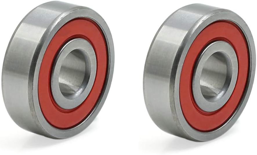 sourcingmap 2pcs 6200RS 10 x 30 x 9mm Double Sealed Deep Groove Ball Bearing, 10mmx30mmx9mm