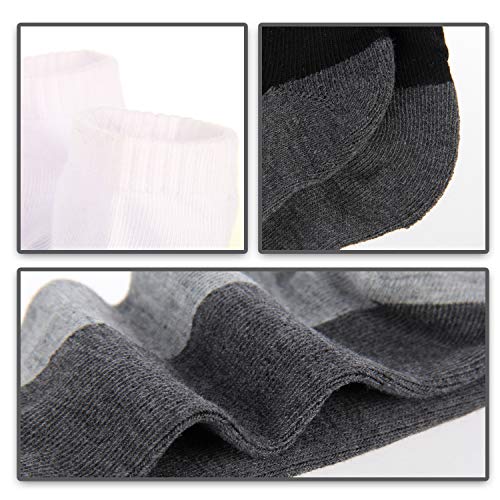 Cooplus 10P-PACK Mens Socks Breathable Casual Low Cut Ankle Cushioned Moisture-Wicking