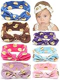 Baby Headbands Girl's Turban Headwrap, QandSweet Toddler Rabbit Ears Hairbands 8 Pack