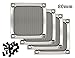80mm Computer Fan Filter Grills with Screws, Aluminum Frame Ultra Fine Stainelss Steel Mesh - 4 Pack (Silver)