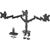 Suptek Triple LED LCD Monitor Desk Mount Heavy Duty Fully Adjustable Stand for 3 / Three Screens up to 27 inch (MD6463)