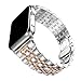 For Apple iWatch Band 42MM, Rosa Schleife Apple Watch Band Stainless Steel Strap Wristband with Metal Clasp Classic Buckle Wrist Watch Strap Bracelet for Apple Watch Sport & Edition (Not Fit 38mm)