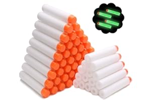 Glow in Dark Refill Bullets for Nerf N-Strike Guns Sniper Modulus Elite 2.0 Fortnite DinoSquad Minecraft Stormlander Crossbow