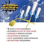 51MFuYm3VIL. SS150 Stomp-Rocket-The-Original-Jr-Glow-Rocket-Launcher-4-Foam-Rockets-and-Toy-Air-Rocket-Launcher-Glows-in-The-Dark-STEM-Gift-for-Boys-and-Girls-Ages-3-Years-and-Up-Great-for-Year-Round-Play