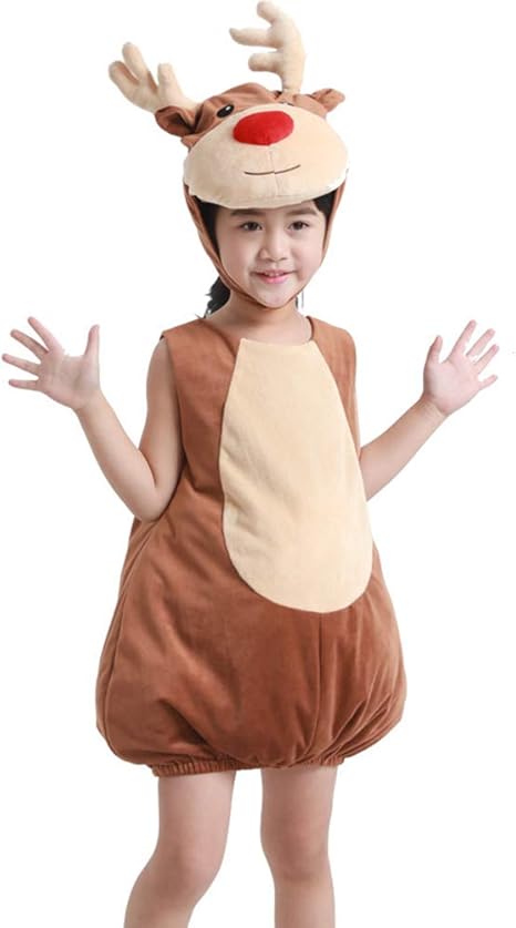 Amazon Co Jp トナカイ コスプレ ルームウエア レキッズ クリスマスパーティー 着ぐるみ 人形 超可愛い おもしろ 衣装 変装 仮装 衣装セット 子供用 プレゼント 行けトナカイ 推薦身長100 130cm ホビー 通販