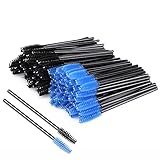 KEDSUM 100pcs Disposable Eyelash Brush,Bendable Mascara Wands with Soft Hair,Eye Lash Brush/Eyebrow Applicator with 2 Colors,Cosmetic Makeup Brush Kit
